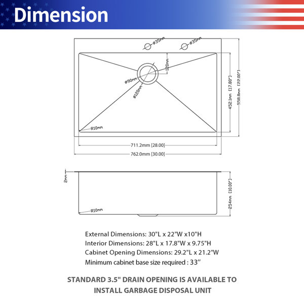 Dimensions du produit