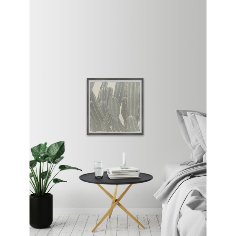 Blooming Cactus - Single Picture Frame Painting, 41 cm H x 41 cm W