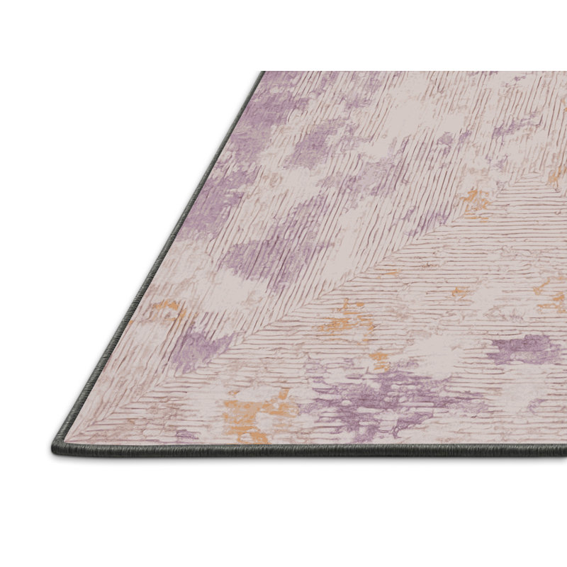 Tapis gris soyeux et moelleux, Rectangle 4 pi x 6 pi