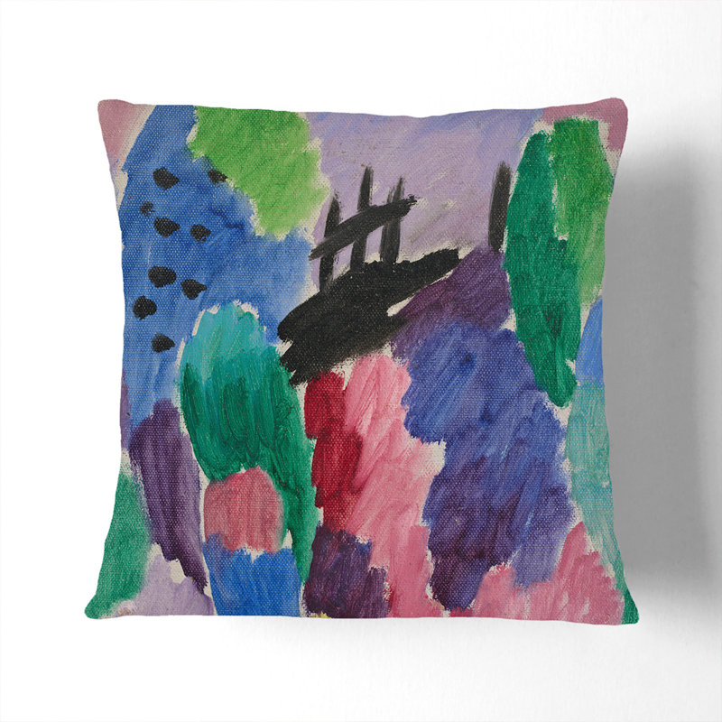 Red Path, St. Prex Square Throw Cushion, 40cm H x 40cm W x 15cm D