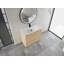Meuble-lavabo autoportant de 40 po avec lavabo en céramique blanche et porte à fermeture douce 2 po, emballage KD, contreplaqué