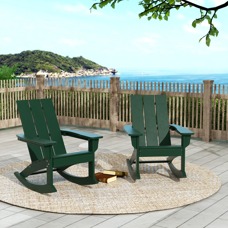 Joubert Outdoor Adirondack Set, Dark Green