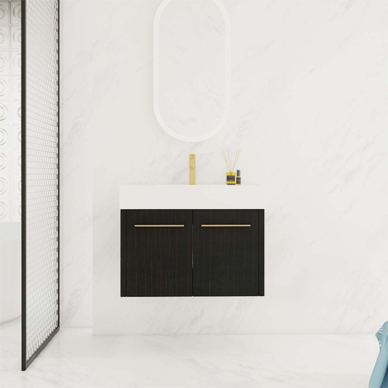 Wall-Mounted Bathroom Vanity With Sink