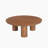Tetto Circular Mango Wooden Three Pillar Coffee Table - Modern Sleek Scandi Design-1570535733