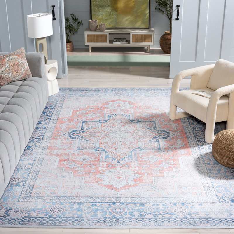 Alisha Area Rug with Non-Slip Backing, Rectangle 8" x 10"