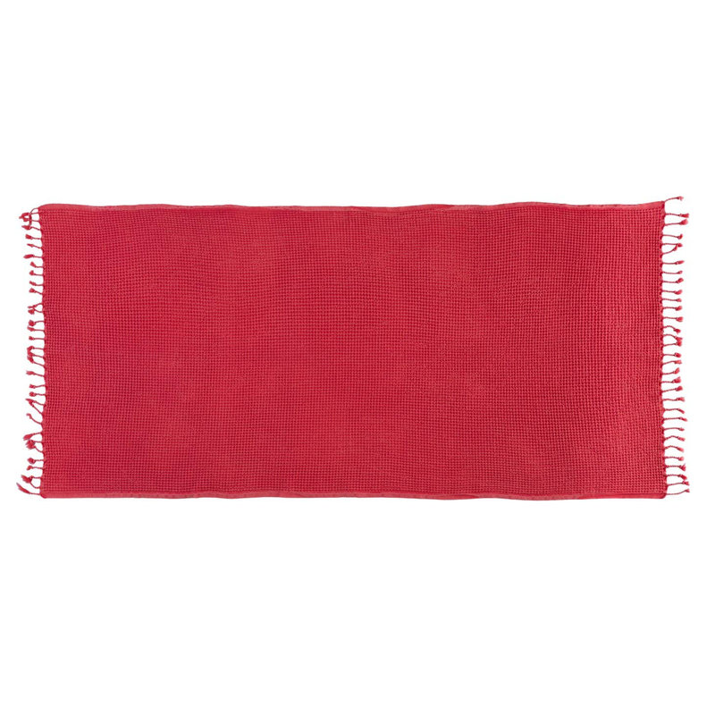 Serviette de bain gaufrée Kafthan, Corail