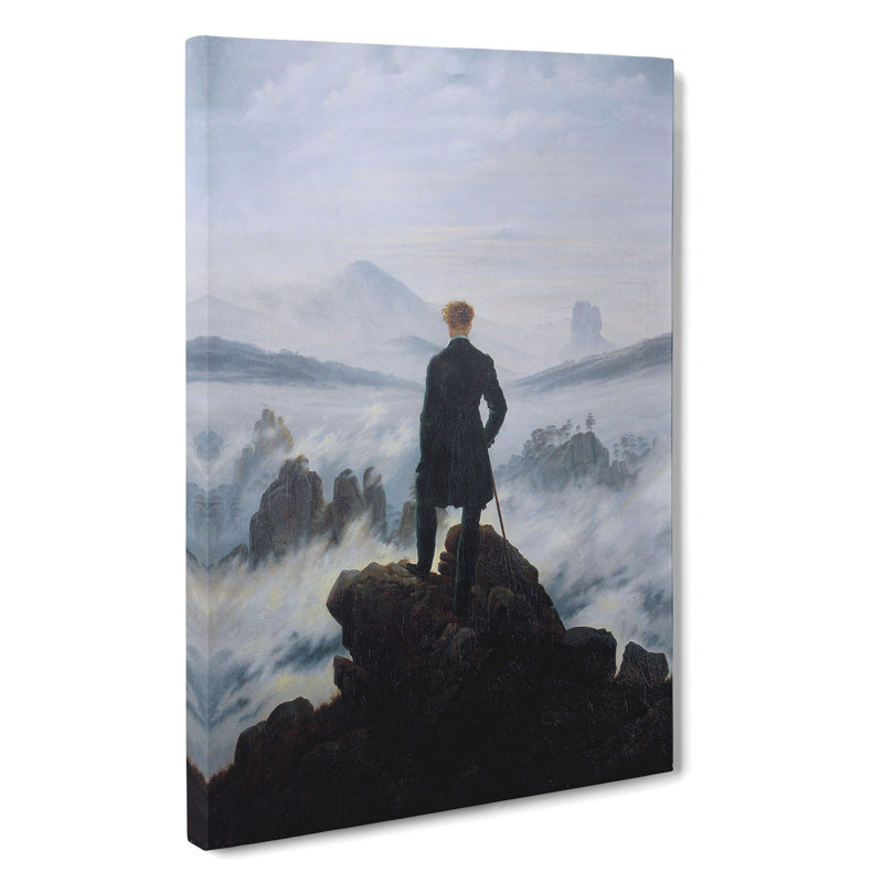Wanderer Above The Sea Of Fog Vol.2 by Caspar David Friedrich - Wrapped Canvas Painting, 76cm H x 50cm W x 3cm D