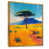 Toile avec cadre flottant or