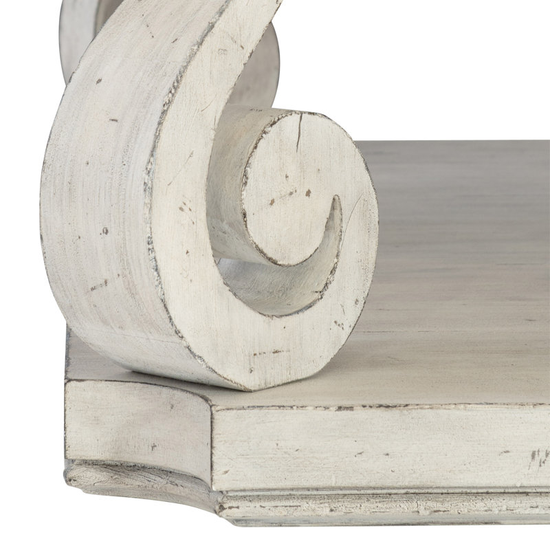 Off-White French Country Wood Storage Coffee Table