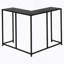 Table d'appoint, console, vestibule, étroit, d'angle, stratifié noir, métal noir, contemporain, moderne-151662403-151662415