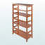 Bibliothèque à 3 sections Morrison Honey Finish pour bureau à domicile, H 41,72 po x l 25,72 po x P 11,74 po