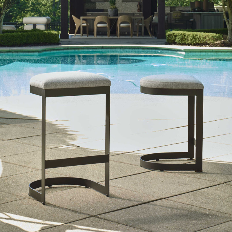 Uttermost Maude Outdoor Bar Stool, 25.8"