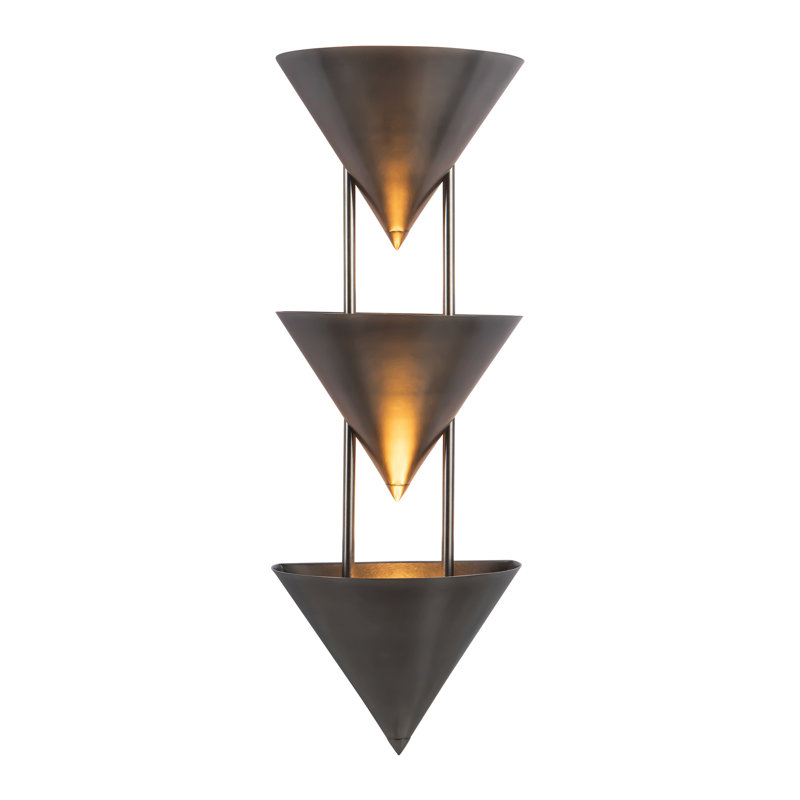 Versus 28-in Brass Wall Sconce, Silver