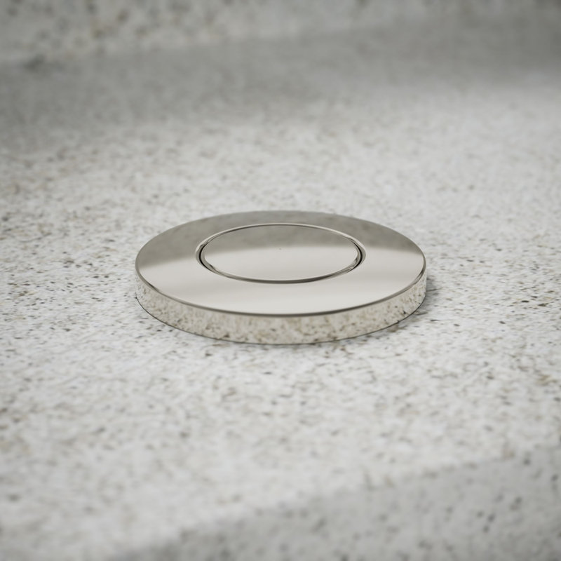 Bouton de l'interrupteur d'air de la poubelle, Nickel poli de couleur vibrante