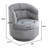 29" Wide Modern Upholstered Soft Swivel Barrel Chair With Lumbar Pillow-2008155302