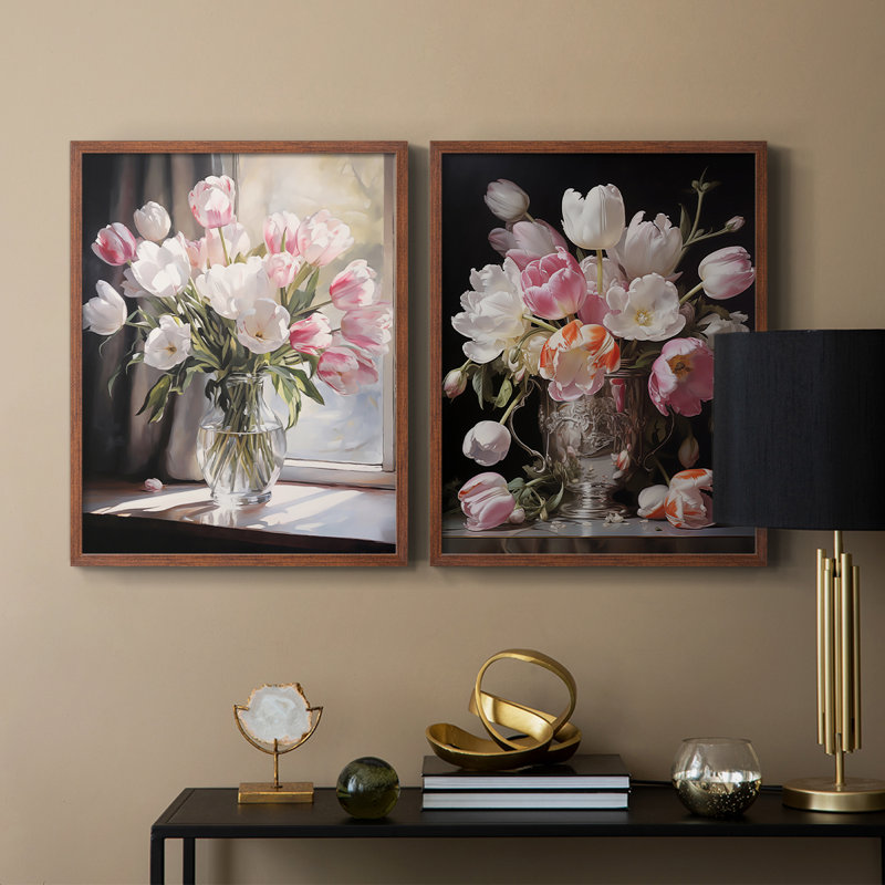 Série FLORAL DCCDVII-Impression encadrée de qualité supérieure - prête à être accrochée - aucun clou requis - aucun clou requis