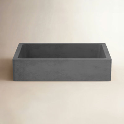 NativeStone Nipomo  Concrete Handmade Rectangular Dual-Mount Bathroom Sink