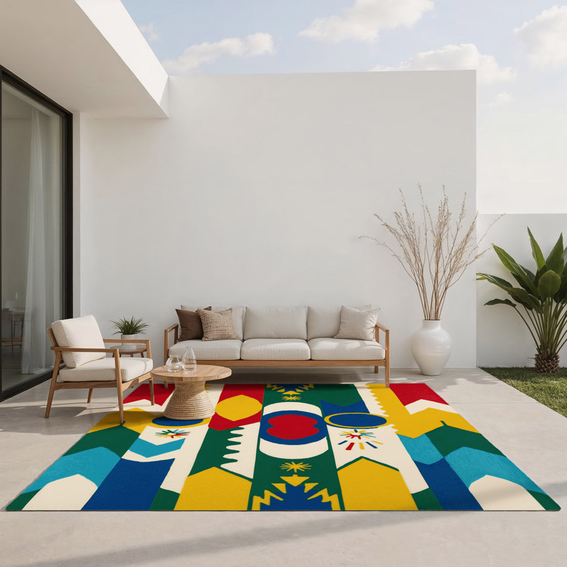 Tapis intérieur et extérieur Snappy Orbit, Rectangle 1 pi 6 po x 2 pi 6 po