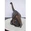 Statue en bronze de dinosaure Brontosaurus sur base en marbre - Taille: L 26 po x l 10 po x H 16 po.