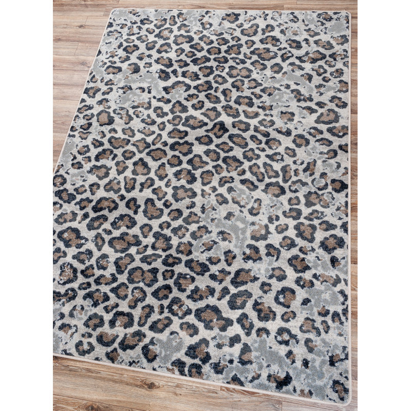 Abinabi Animal Print Indoor Rug, Rectangle 4' x 5'