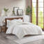 Ensemble de housse de couette à motif géométrique en chenille de coton touffeté / grand pour lit double / grand, doux et élégant pour une chambre à coucher confortable