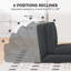 Canapé-lit pliant, canapé-lit convertible avec coussins, canapé de plancher en tissu et matelas pliable en mousse à mémoire de forme avec housse lavable pour le salon, la chambre d'amis, le dortoir-1028130564