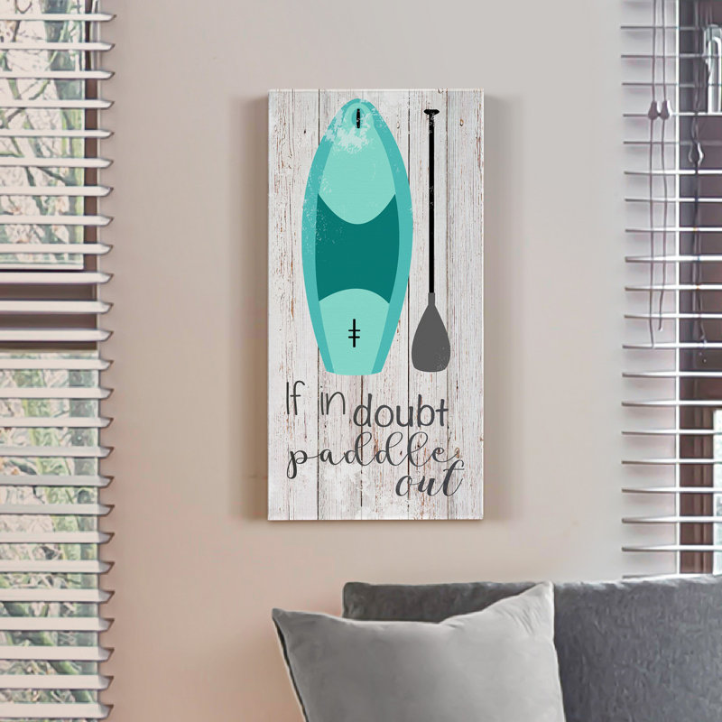 Paddle Board - impression sur toile tendue, H 16 po x l 8 po x P 1 po