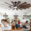 Ventilateur de plafond à 8 pales, grand format, avec lumière DEL et télécommande-1271478728-1271478740-1271478751