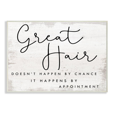 " Great Hair By Appointment Sign Distressed Beauty Salon "