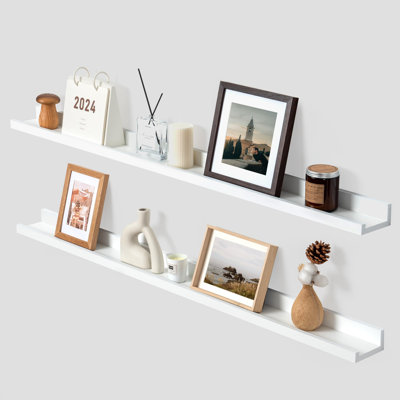 48 Inch Floating Shelves Black, Floating Shelves with Lip