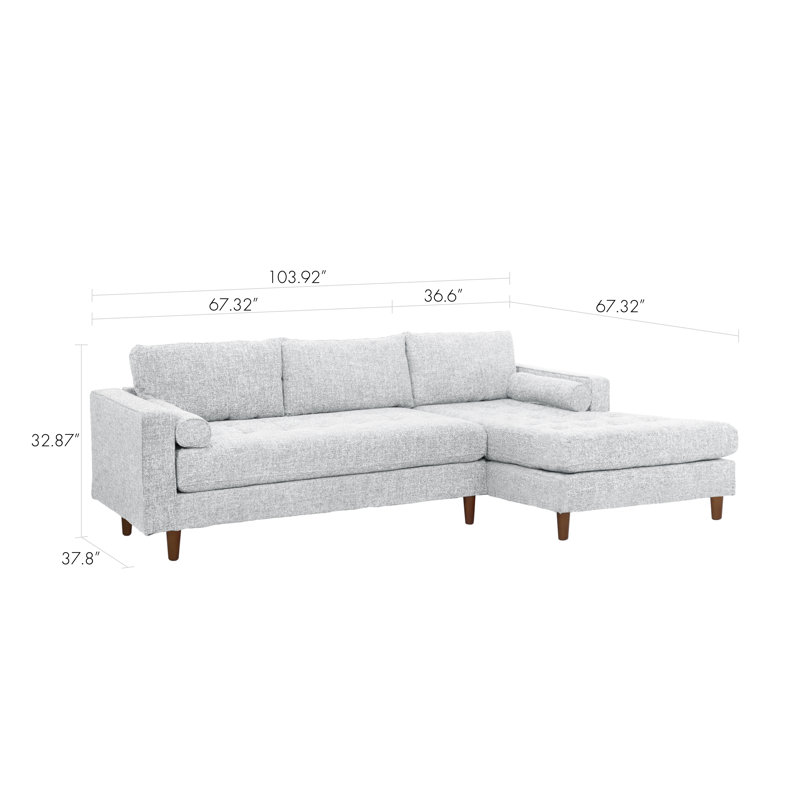 Canapé modulaire 3 pièces Parker, Mélange de polyester blanc
