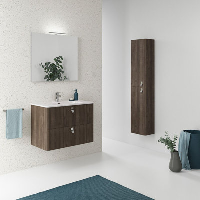 Ensemble de meuble-lavabo mural simple 32 "concert