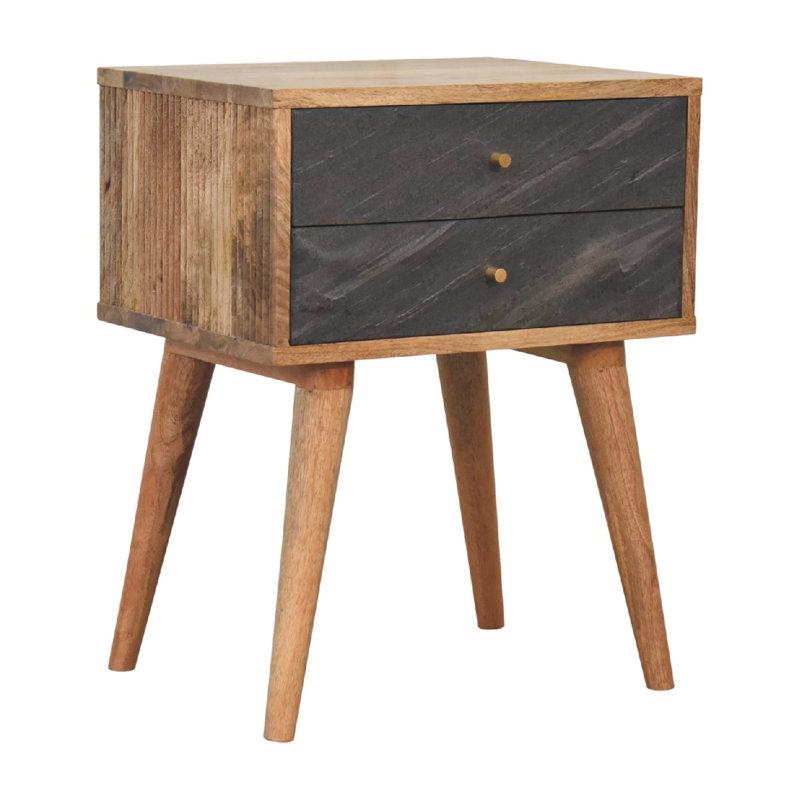 Sybil 45cm W Solid Wood Bedside Table