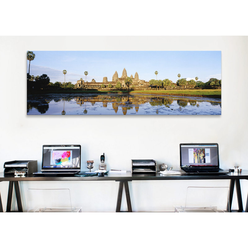Angkor panoramique hypoallergique, cambodge, reproduction de photo sur toile, H 16 po x l 48 po x P 1,5 po