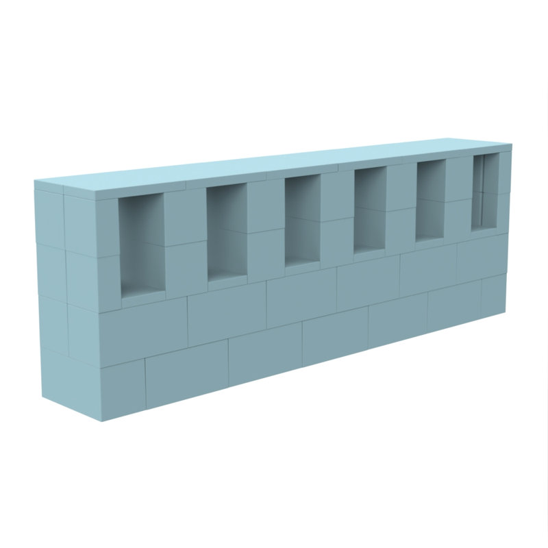 Unfinished TV Stand for TVs up to 70", Light Blue, 25" H x 72" W x 12" D