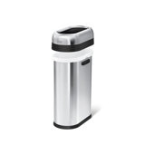 Simplehuman 50L/13.2 Gallon Slim Open Top Trash Can, Commercial Grade Heavy Gauge Stainless Steel