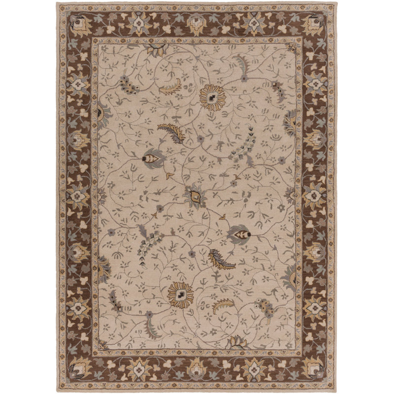 BuckHill Wool Floral Indoor Rug, Oval 8' x 10'