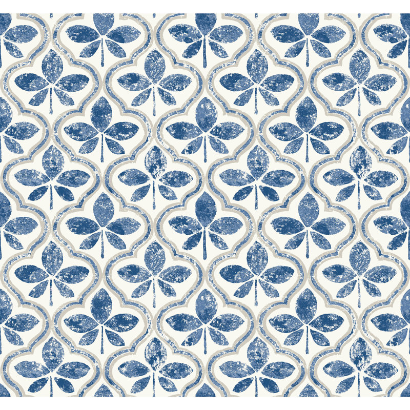 Rouleau de papier peint L 27 pi x l 27 po Algy, Bleu