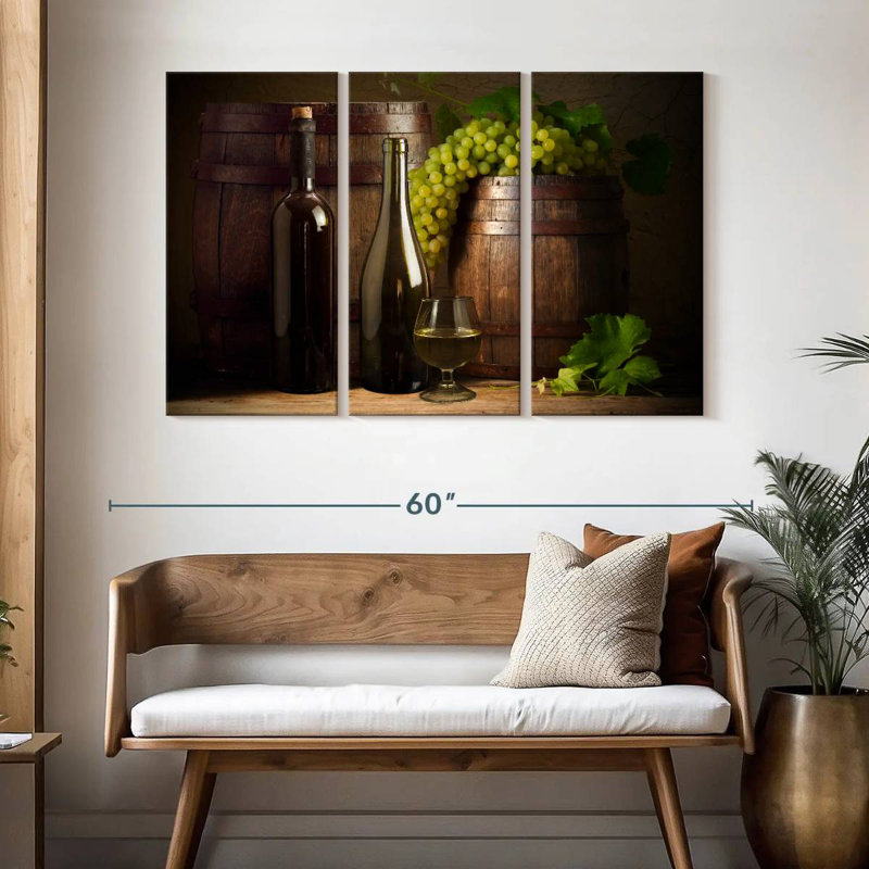 Yarlin Rustic Wine, 32" H x 50" W