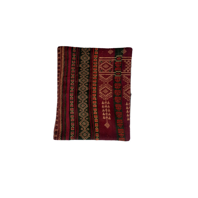 Geoffrey Kilim Handwoven Maroon Oak Cushion Cover