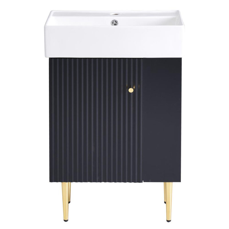 21.6" Black Bathroom vanity