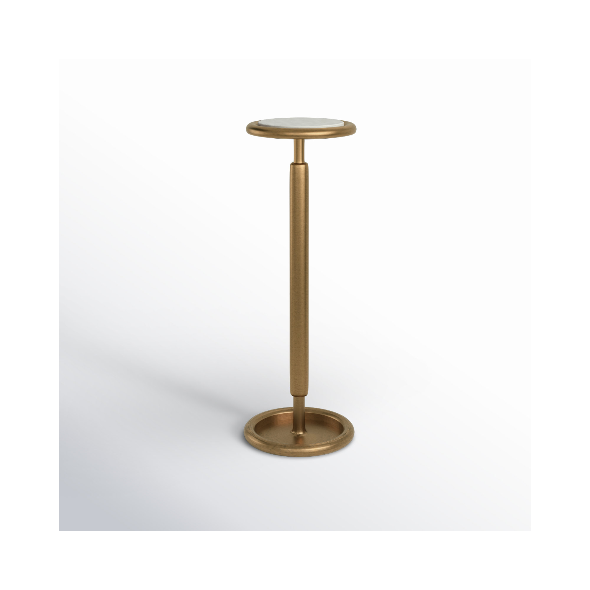 Ringo Drink Table, Antique Brass