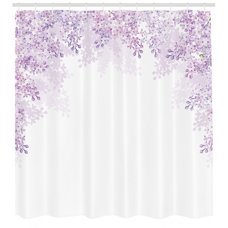 Shower Curtain with Hooks Included, 70" H x 69" W