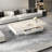 Simple rectangular rock slab floating coffee table-104732927