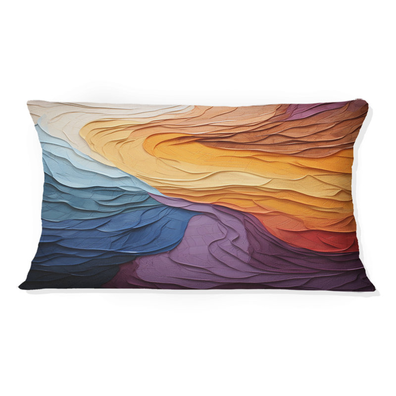 Coussin décoratif orange Lyrical Abstraction Lyrical Sunset II - Lyrical Abstraction