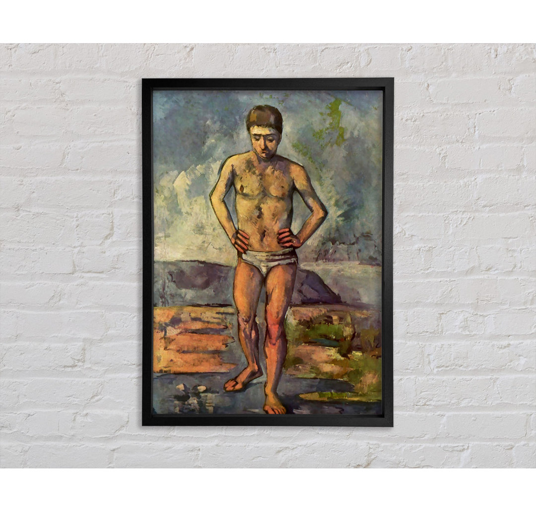 Ein Schwimmer von Paul Cezanne - Einzelner Bilderrahmen Kunstdrucke auf Leinwand