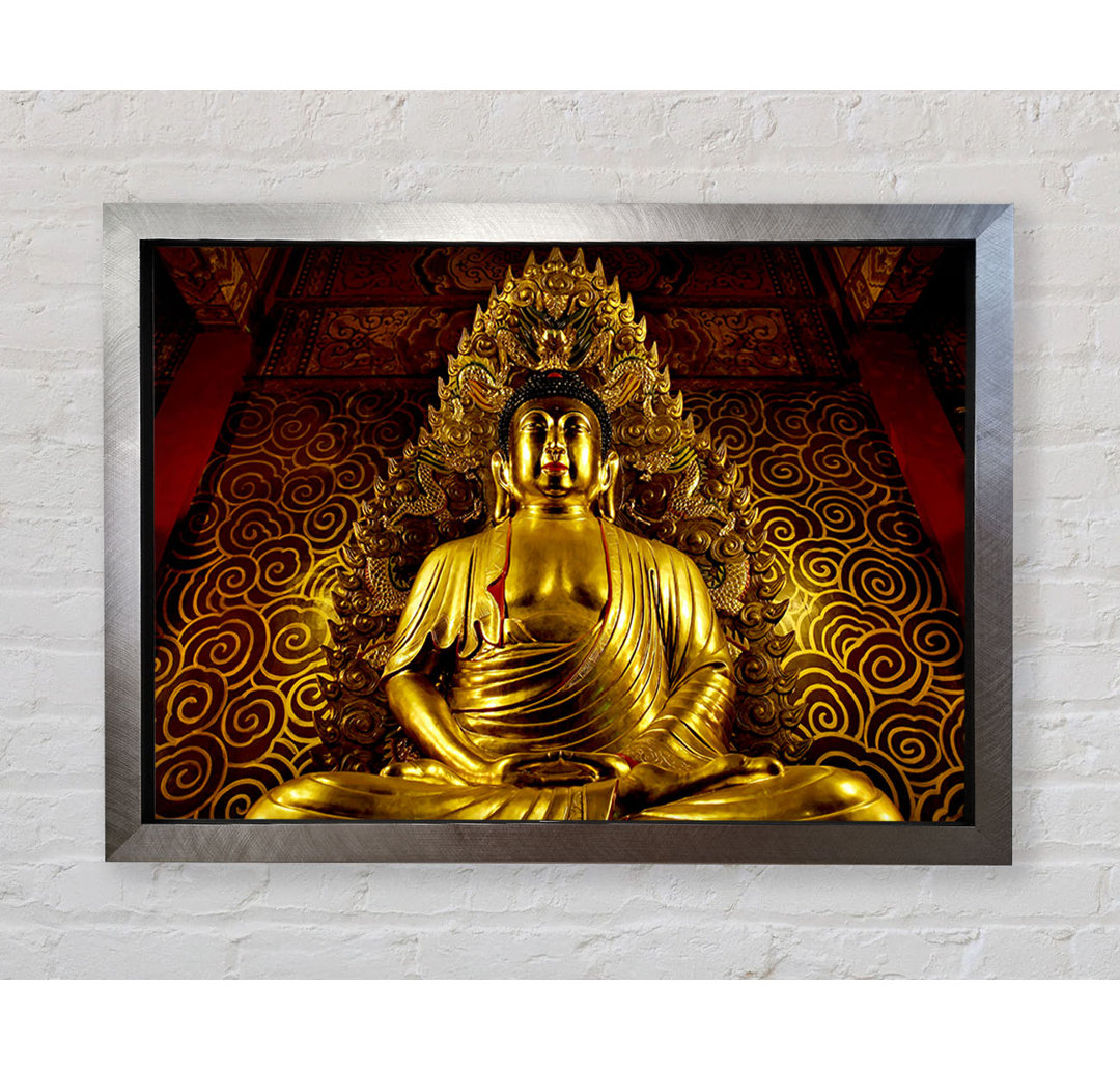 Thai Silveren Buddha - Druck