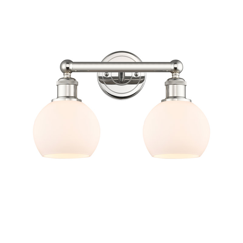 Cambria 2 - Light Dimmable Vanity Light, Matte White, Polished Nickel