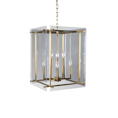 Lustre carré / rectangulaire à 8 lumières Lena