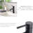 Single Hole 6.51" High Stainless Steel Bathroom Faucet With Matte Black Finish Compliant Aerated Stream Installation Single Design For Home Bathrooms And Spot- Beautification-125170461
